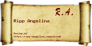 Ripp Angelina névjegykártya